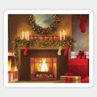 Fireside Christmas - Scene 3 Sticker